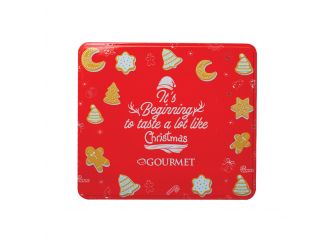 Gourmet Red Christmas Tin (Christmas Cookies)