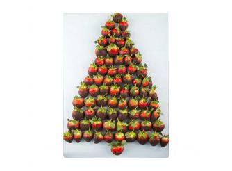 Christmas Tree Dipped Strawberry Platter (Large; Serves 25-30)