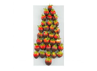 Christmas Tree Dipped Strawberry Platter (Small; Serves 10-15)