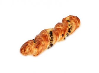 Chocolate Twist with Chocolate Chips and Custard Cream