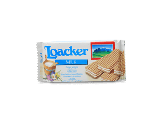 Loacker Crispy Wafers Filled with Milk Cream