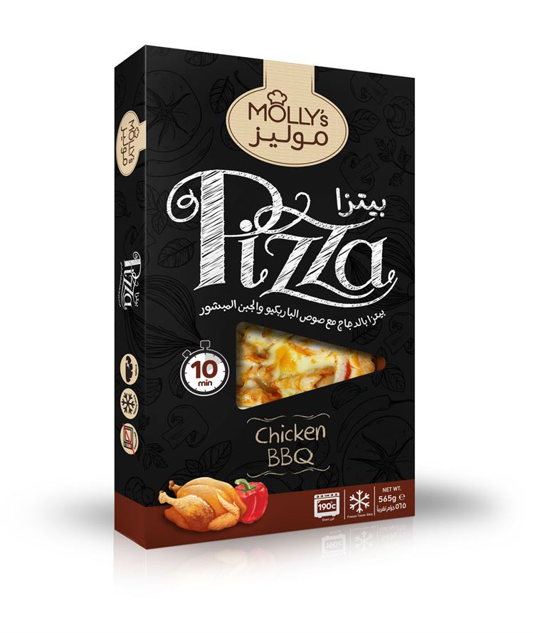 Mollys Chicken Barbeque Pizza - 565g