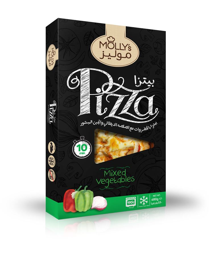 Mollys Mixed Vegetables Pizza - 480g