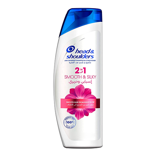 H&S 2 In 1 Smooth & Slk Shampoo - 400ml