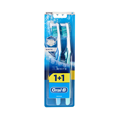 Oral-B 3D White Medium Toothbrush - 2 Pc