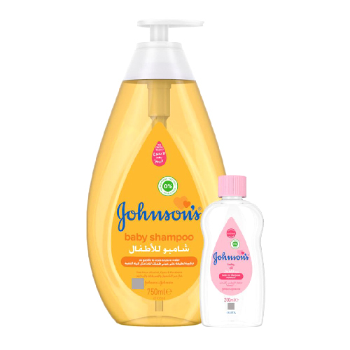 Johnson Gold Shampoo 750ml + Oil 200