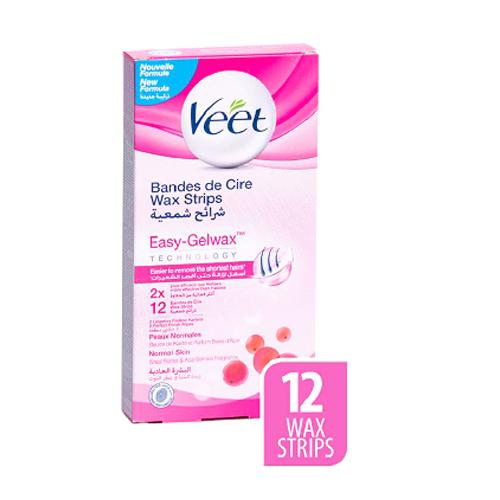 Veet Normal Skin Wax Strip - 12 Pc