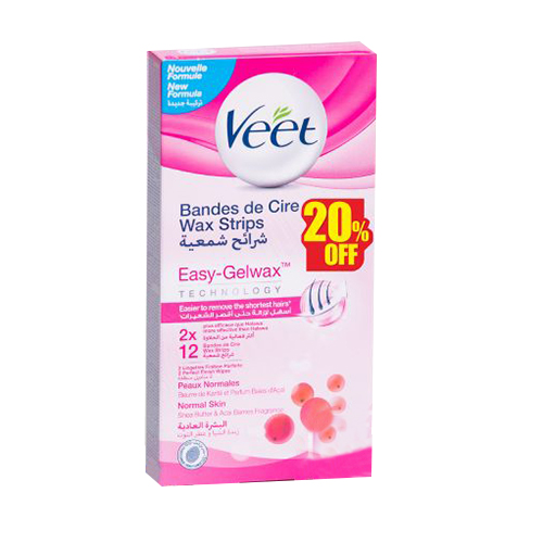 Veet Wax Strip Normal Skin -12p*2pcs