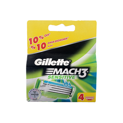 Gillette Mach3 Sensitive Blades - 4 Pc