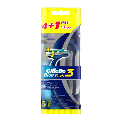 Gillette Blue3 Simple3 Razors - 4 Pc