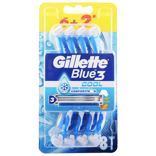 Gillette Blue3 Cool Razor - 6+2 Pc