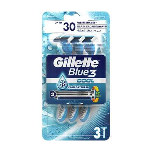 Gillette Blue3 Cool Razor - 3 Pc