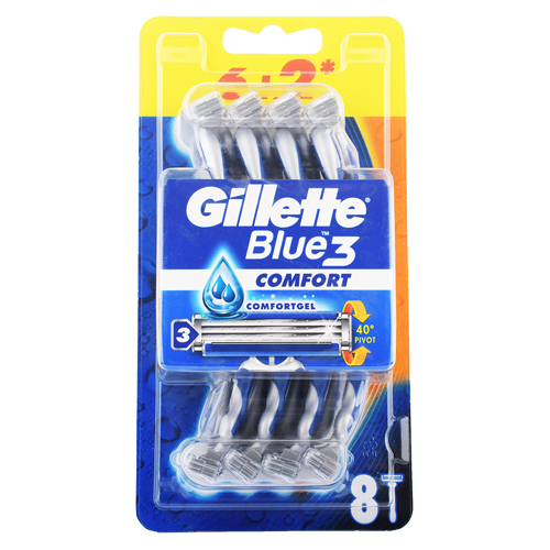 Gillette Blue3 Comfort 6+2Ct