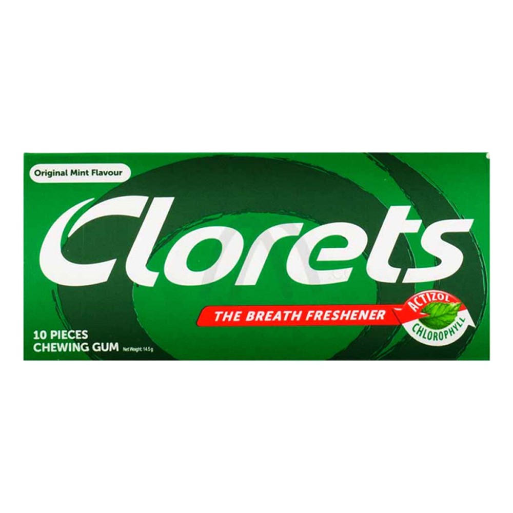 Clorets Original Mint Flavor Gum - 10Pcs