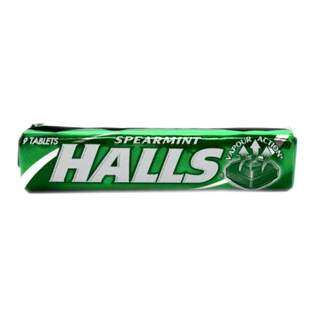 Halls Spearmint Green Flavored - 8Pcs