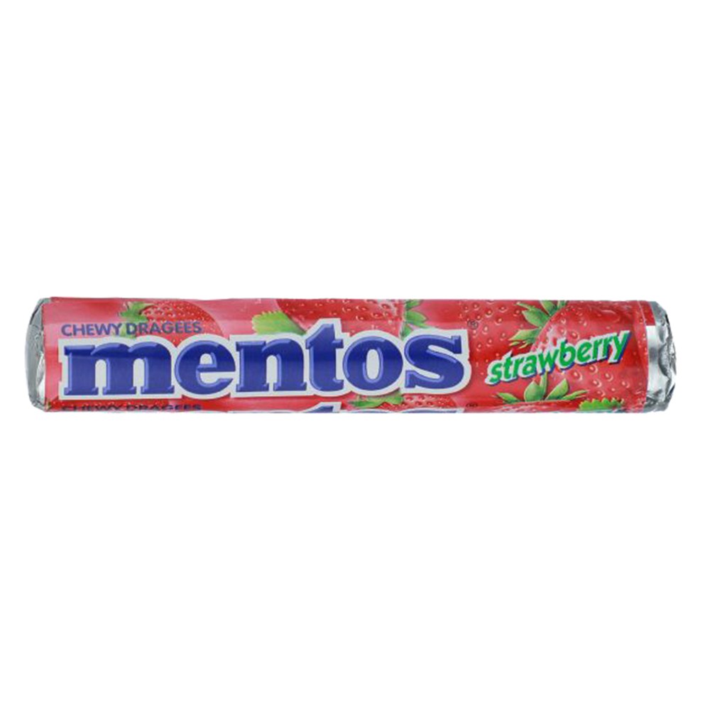 Mentos Strawberry Chewy Dragees - 30g