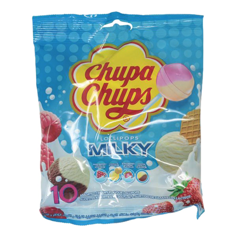 Chupa Chups Milky Lollipops - 120g