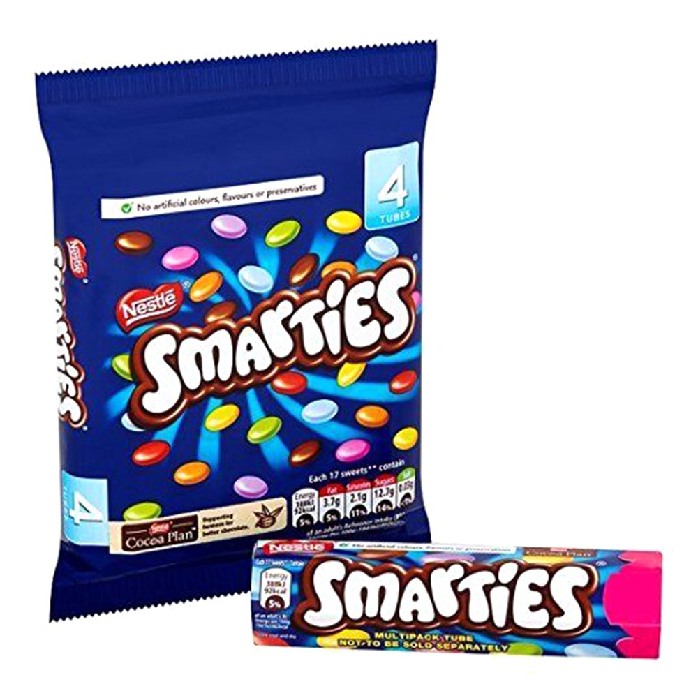 Nestle Smarties Choco 4 Tube Pack - 152g