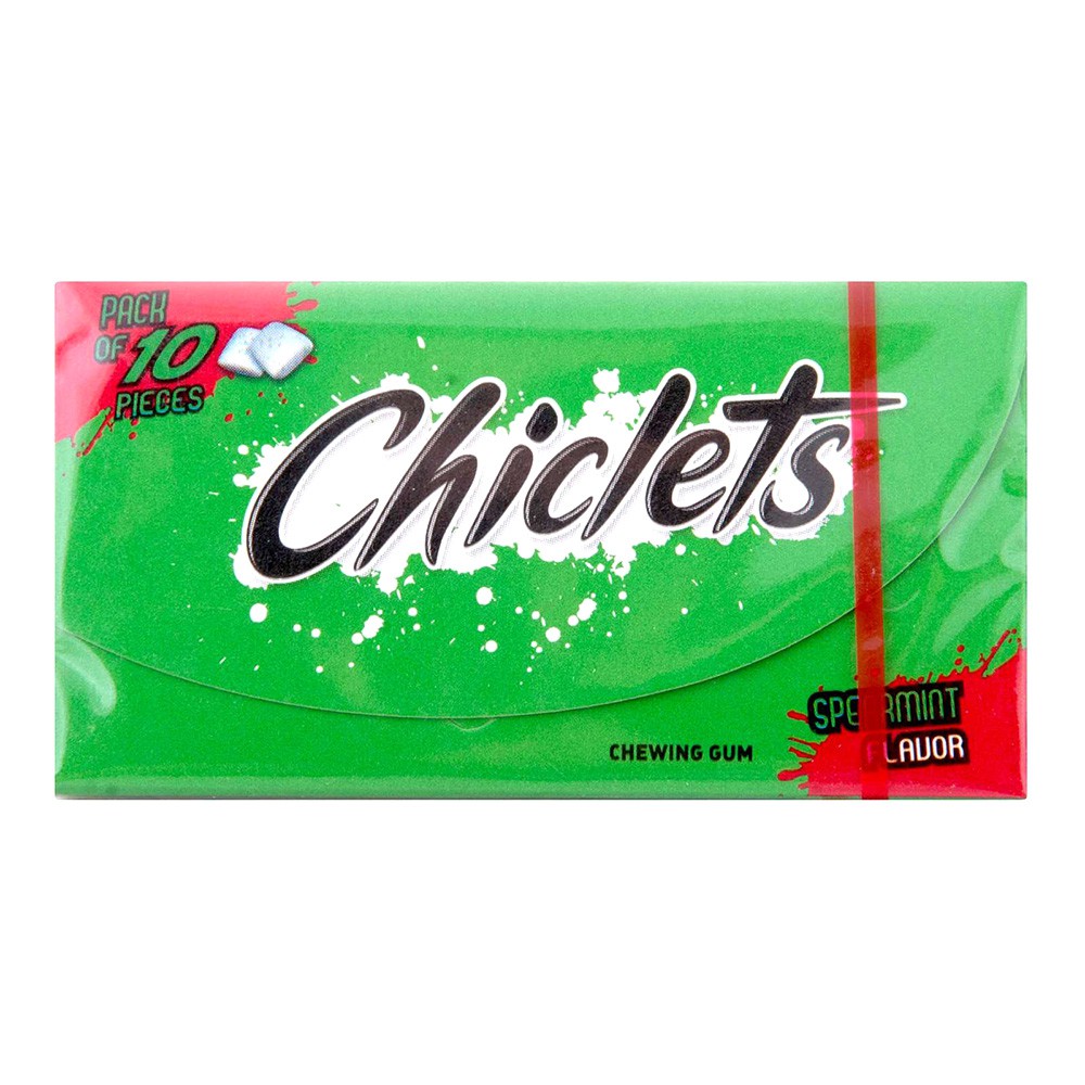 Chiclets Gum Peppermint Chewing 10Pc