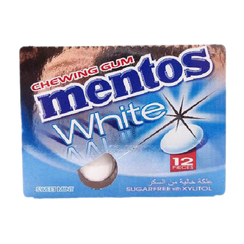 Mentos White Sweet Mint Gum.Sugar Fr.17g