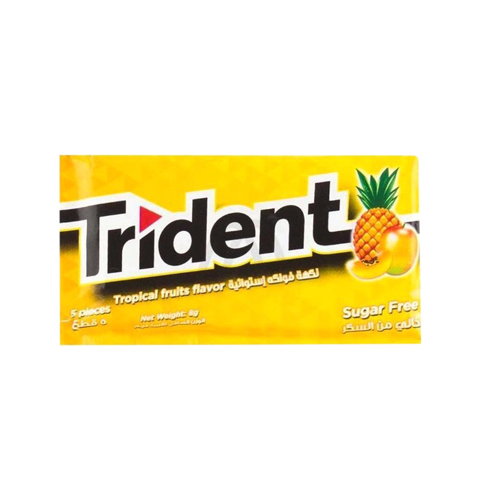 Trident Tropical Fruit Gum - 8.5g