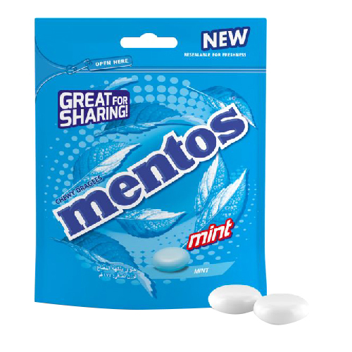 Mentos Mint Chewy Dragees - 174g