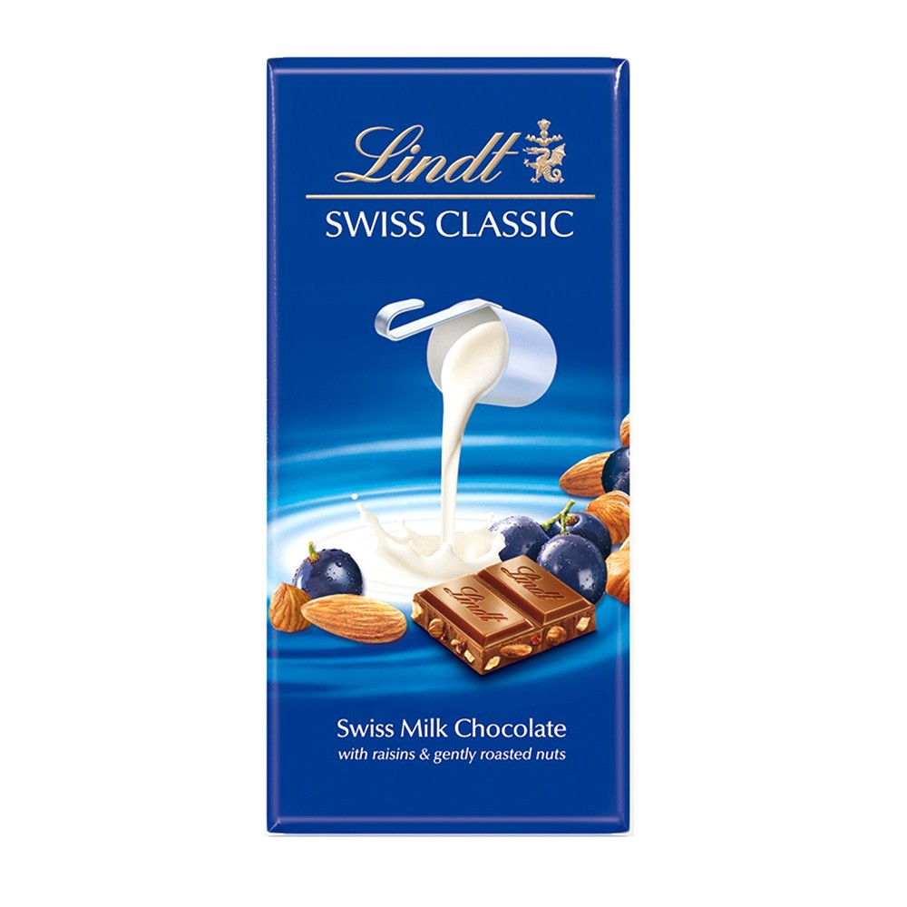 Lindt Rai. & Haz. Milk Chocolate - 100g