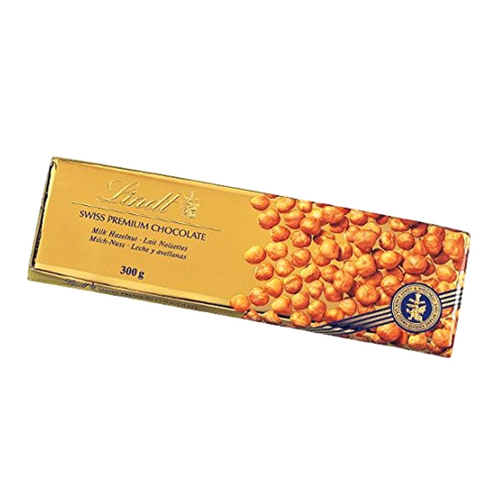 Lindt Hazelnut Gold Bar Chocolate - 300g