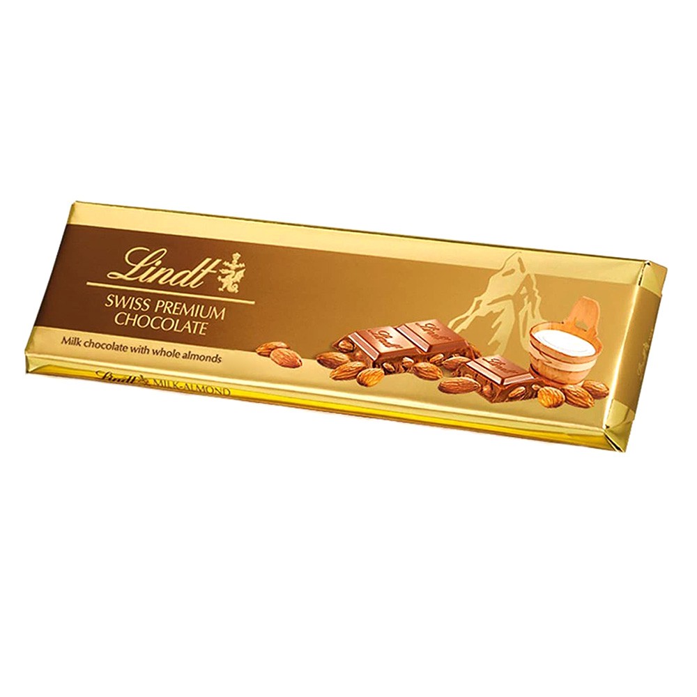 Lindt Gold T. M. Almond Chocolate - 300g