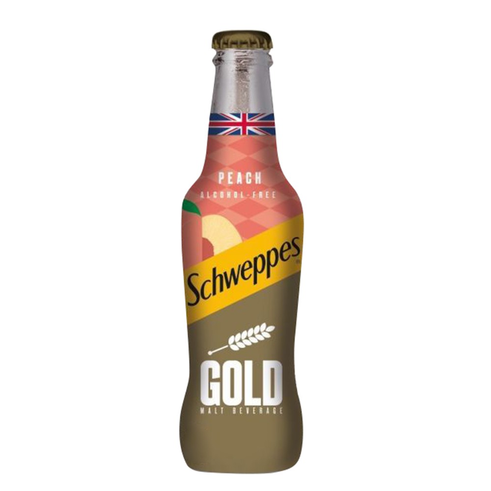 Schweppes Gold Malt Peach Soda - 250Ml