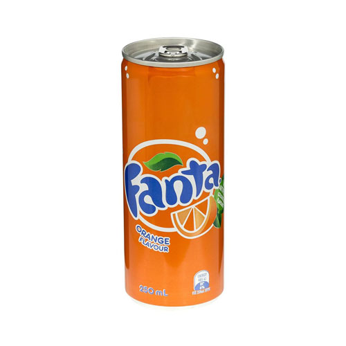 Fanta Orange Soft Drink Slim Can - 250ml