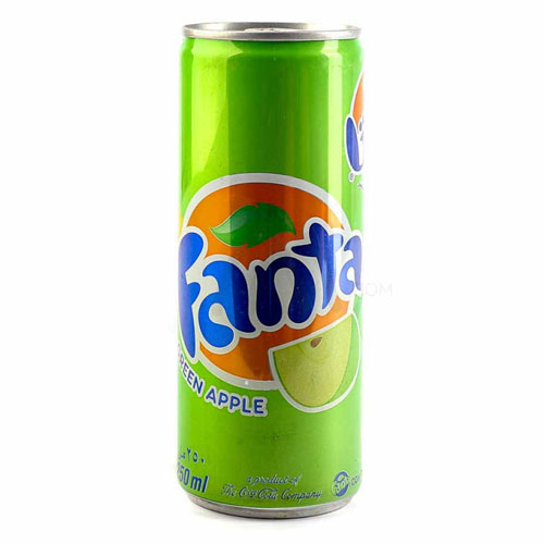 Fanta Green Apple Soft Drink Can - 250ml