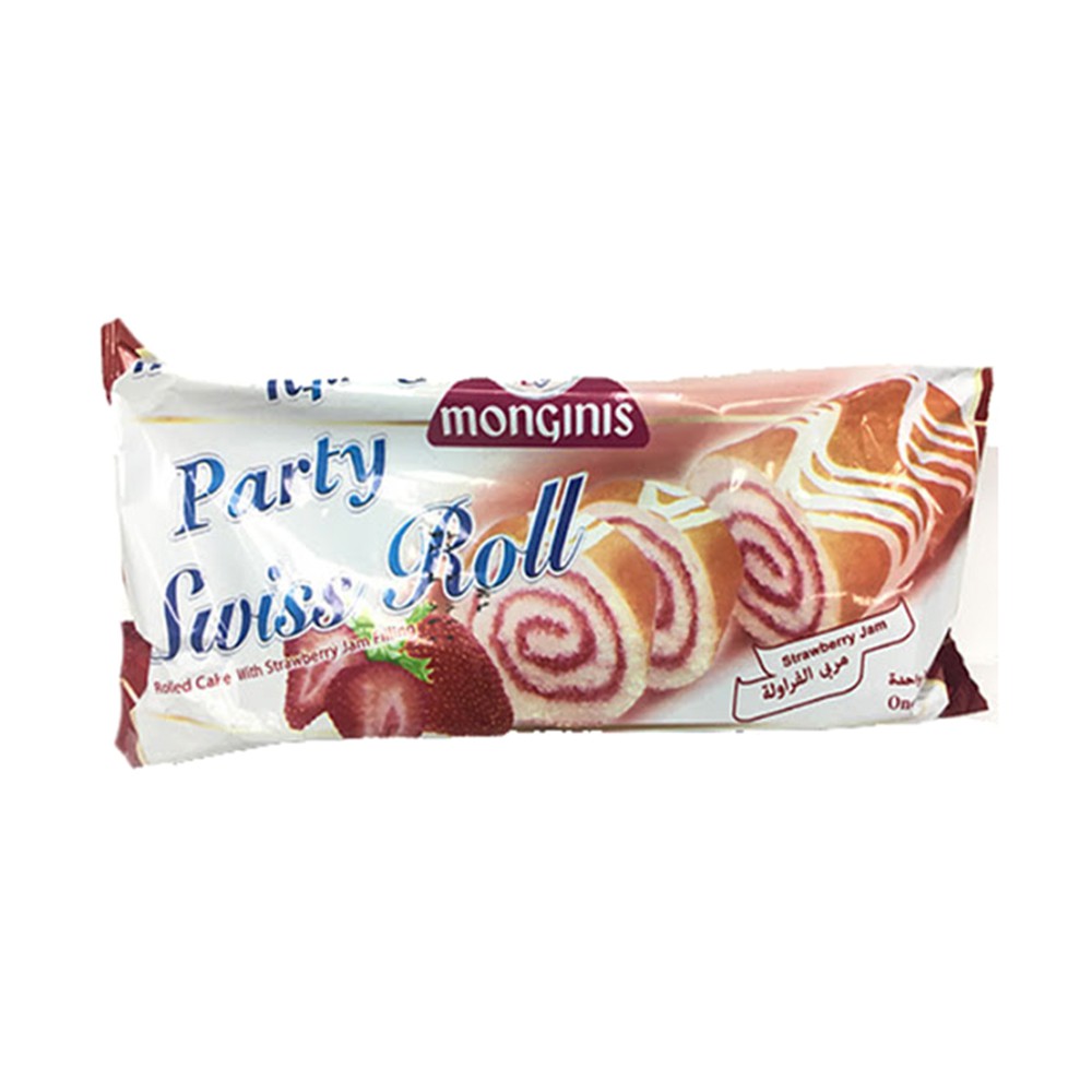 Monginis Strawberry Swiss Roll - 240g