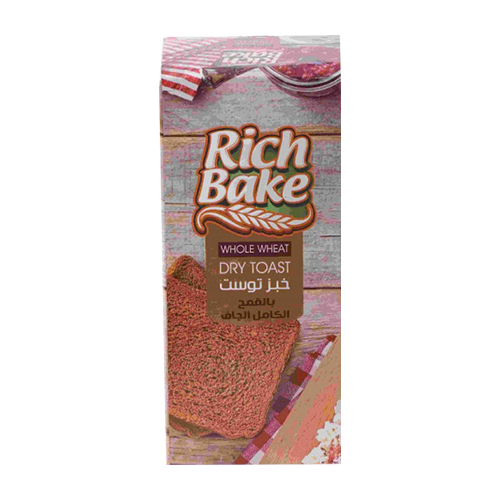 Rich Bake Whole Wheat Dry Toast - 390g