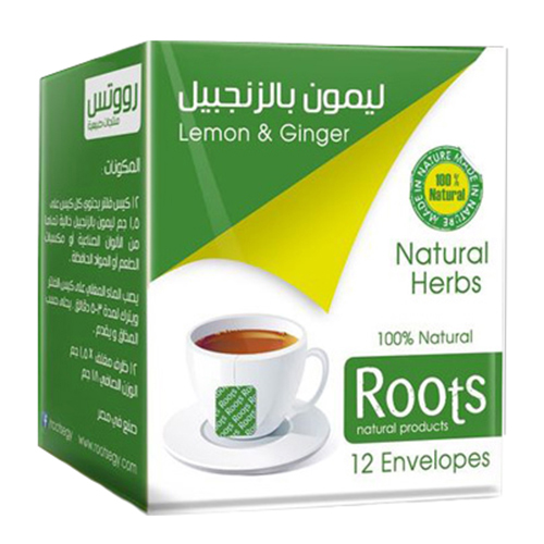 Roots Ginger & Lemon Herbs Tea - 12 Bags