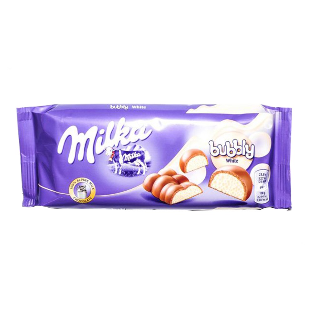 Milka Bubbly White Chocolate Bar - 95g