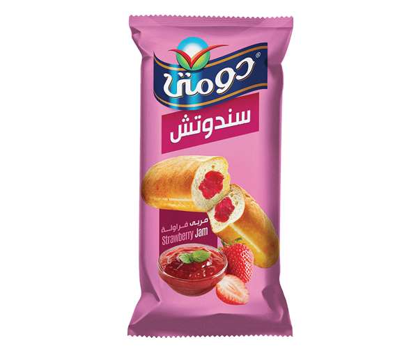 Domty Sandwich Strawberry Jam - 1Pc