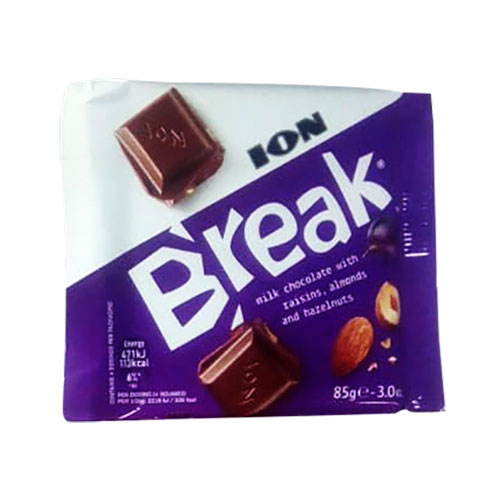 Ion Break Dark Choco With.W.Almonds -85g