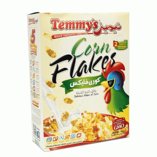 Temmys Yellow Corn Flakes - 500g