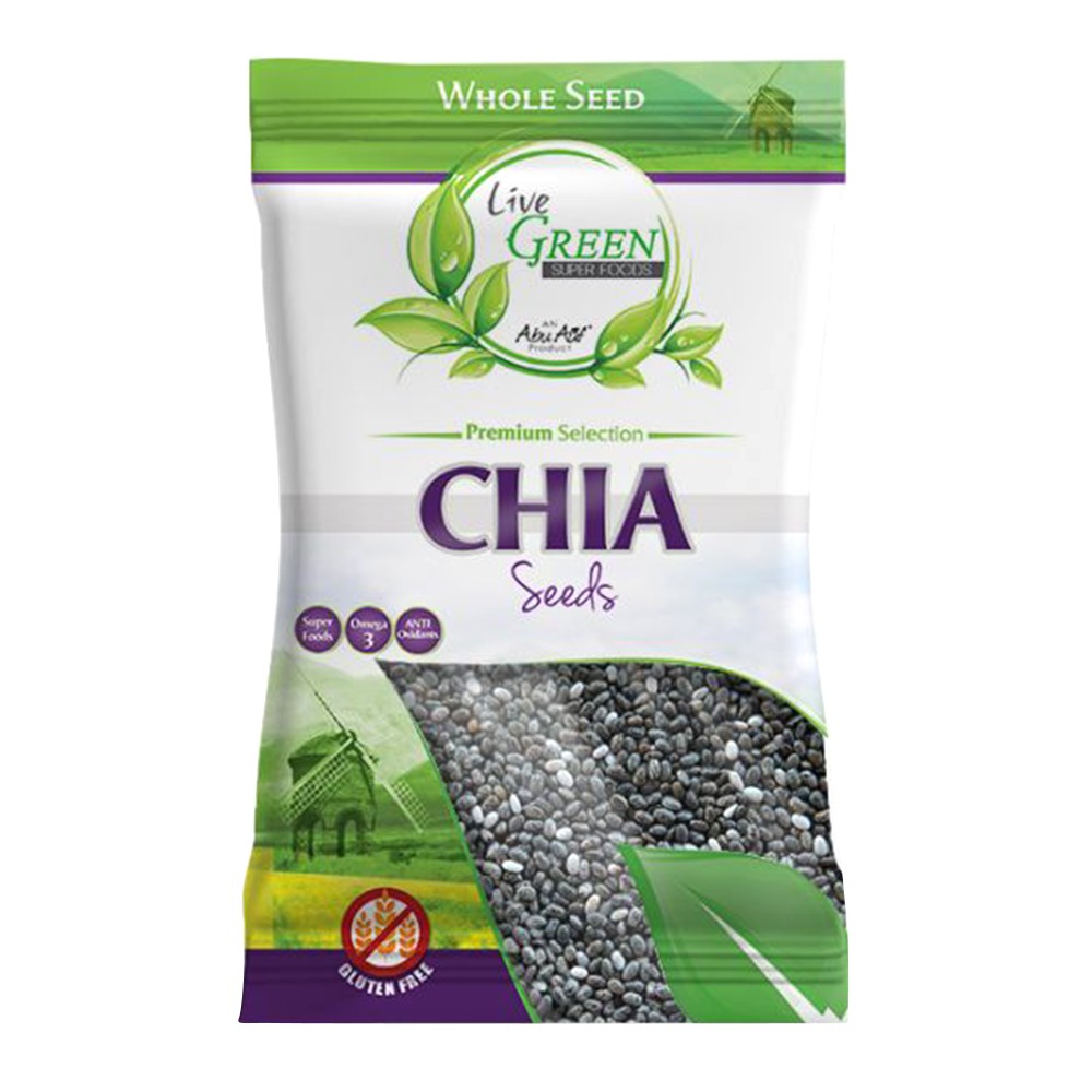 Live Green Chia Seeds - 400g