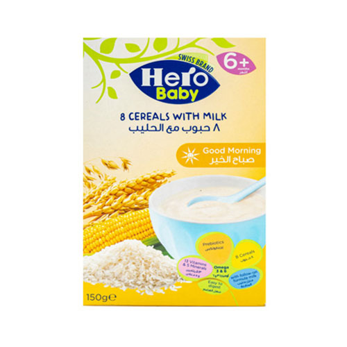 Hero Baby 8 Cereal with Milk - 150g