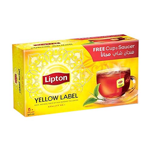 Lipton Black Tea w/Cup Saucer - 100 Bags