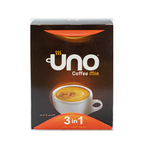 Uno 3 in 1 Coffee Mix - 12 Sachets