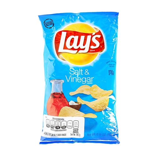 Lays Salt & Vinegar Potato Chips - 184g