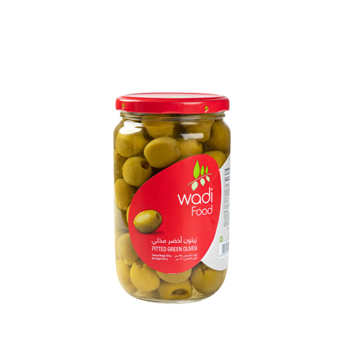 Wadi Food Pitted Green Olives - 625g