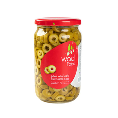 Wadi Food Sliced Green Olives - 625g