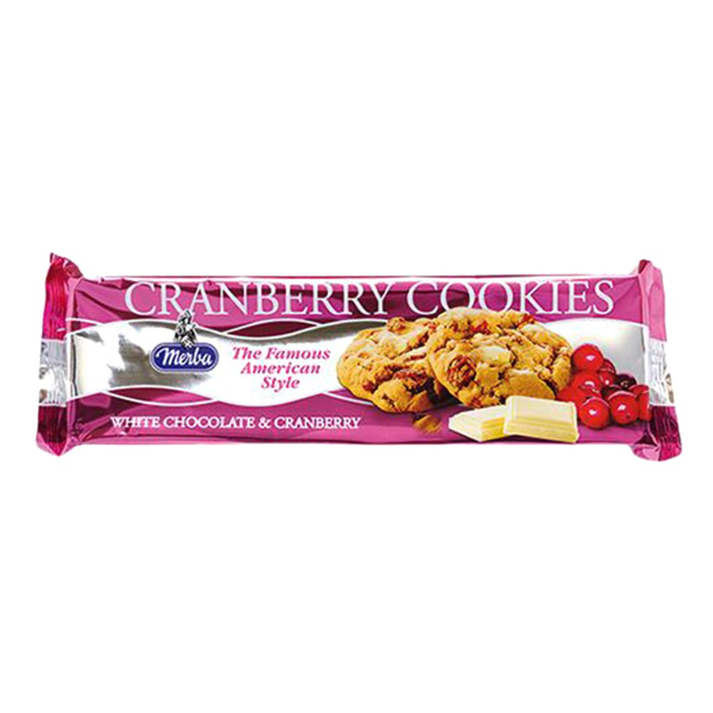 Merba White Choc & Cran Cookies - 150g