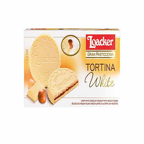 Loacker White Tortina Biscuit - 21g