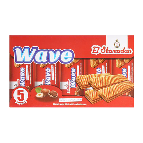 El Shamadan Wave Wafer With Hazelnut-4pc