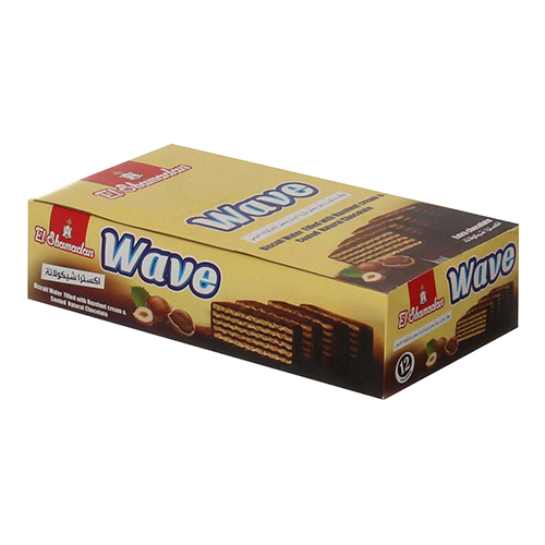 El Shamadan Wave Wafer W.Chocolate - 4pc